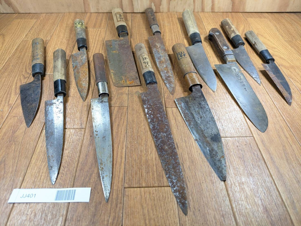 BROKEN DAMAGED Japanese Chef's Kitchen Knife Vintage Japan HOCHO JJ401