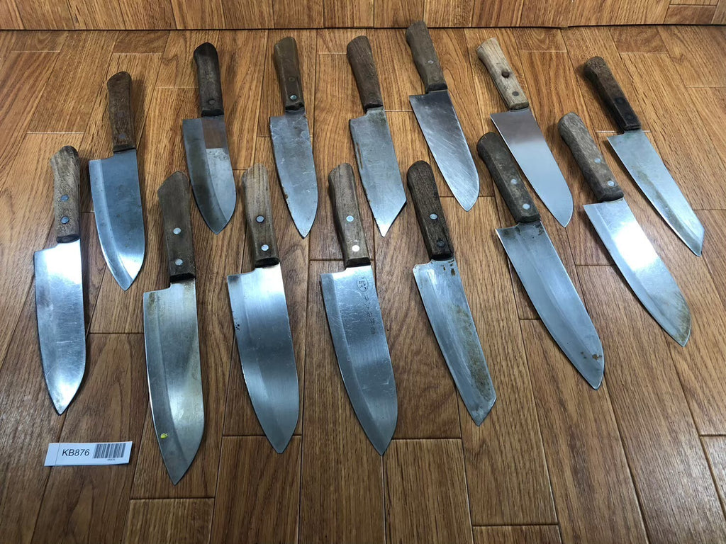 Damaged Lot of Japanese Chef's Kitchen Knives hocho set from Japan KB876