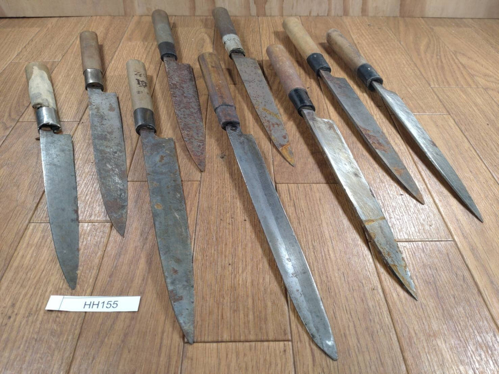 BROKEN DAMAGED Japanese Chef's Kitchen Knife Vintage Japan HOCHO HH155