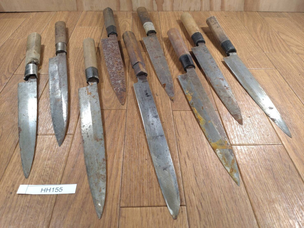 BROKEN DAMAGED Japanese Chef's Kitchen Knife Vintage Japan HOCHO HH155