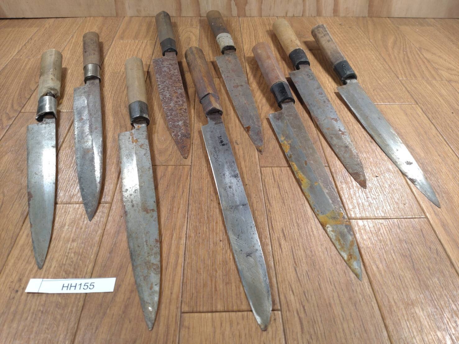 BROKEN DAMAGED Japanese Chef's Kitchen Knife Vintage Japan HOCHO HH155