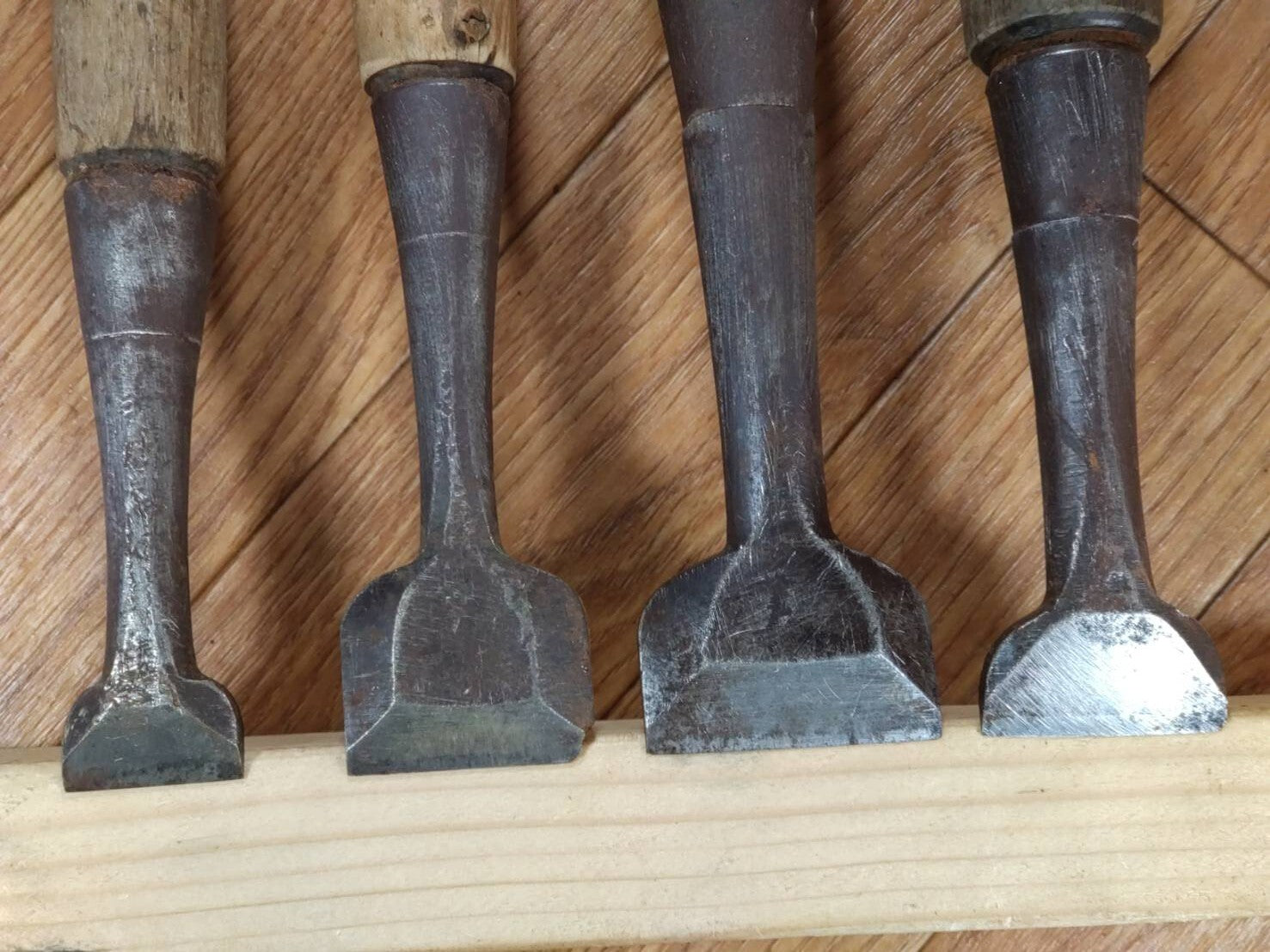 Japanese vintage chisel tataki Nomi Japan Signed Old Vintage 24.34.35.42mm PA465