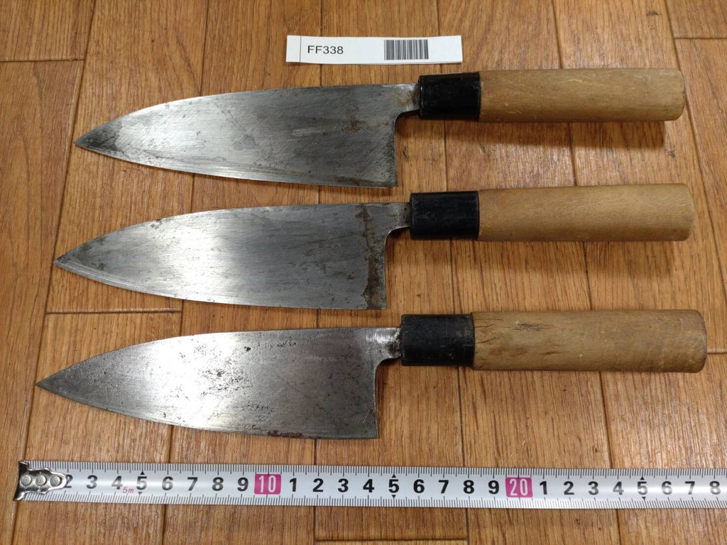 Japanese Chef's Kitchen Knife Set 3 Piece DEBA from Japan FF338