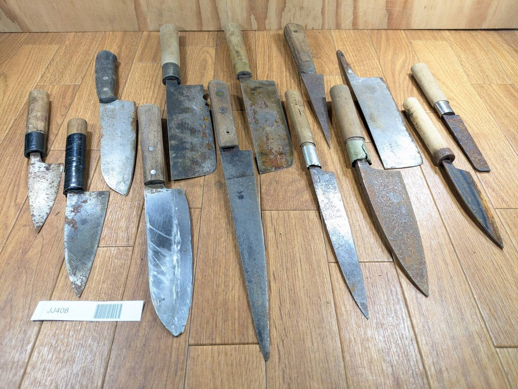 BROKEN DAMAGED Japanese Chef's Kitchen Knife Vintage Japan HOCHO JJ408