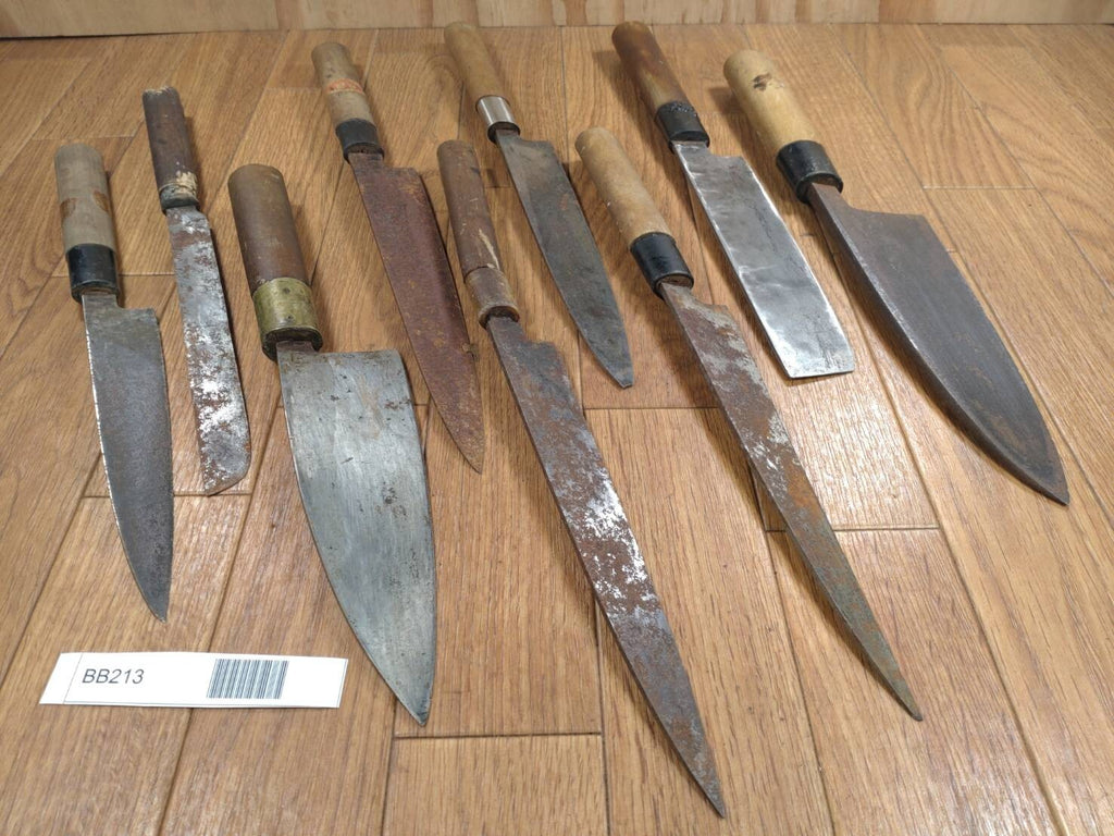 BROKEN DAMAGED Japanese Chef's Kitchen Knife Vintage Japan HOCHO BB213