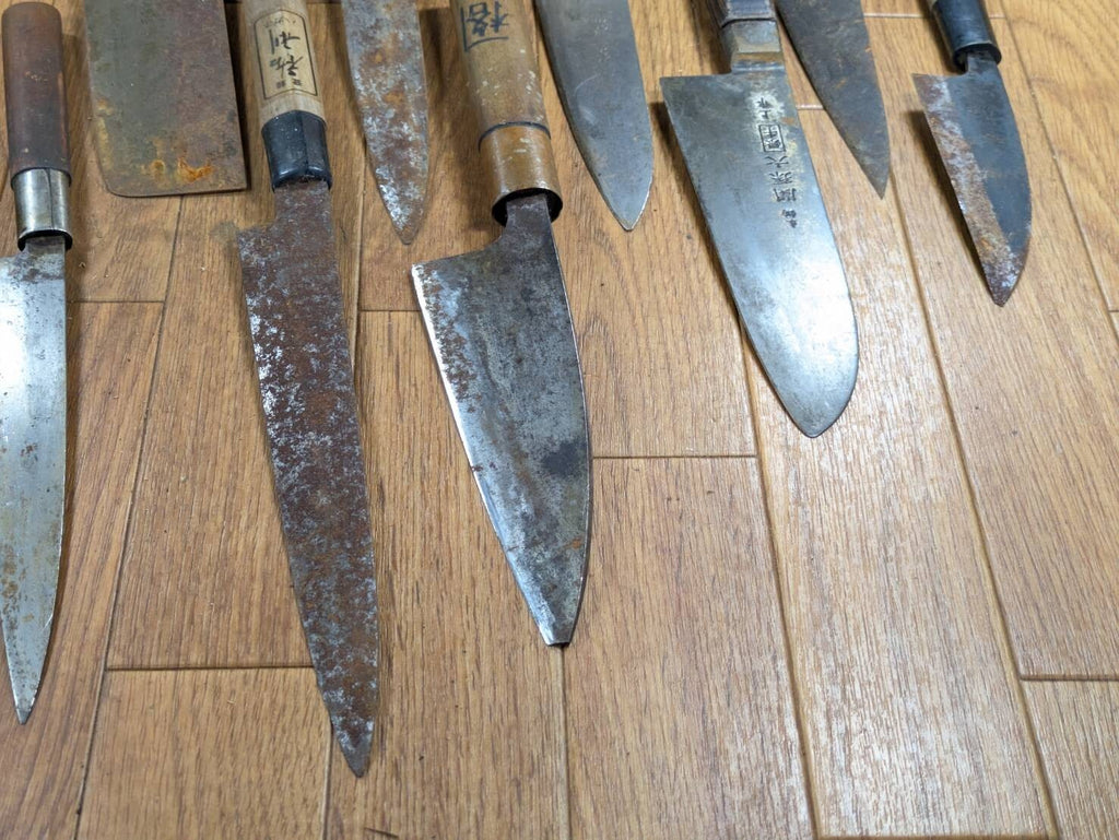 BROKEN DAMAGED Japanese Chef's Kitchen Knife Vintage Japan HOCHO JJ401