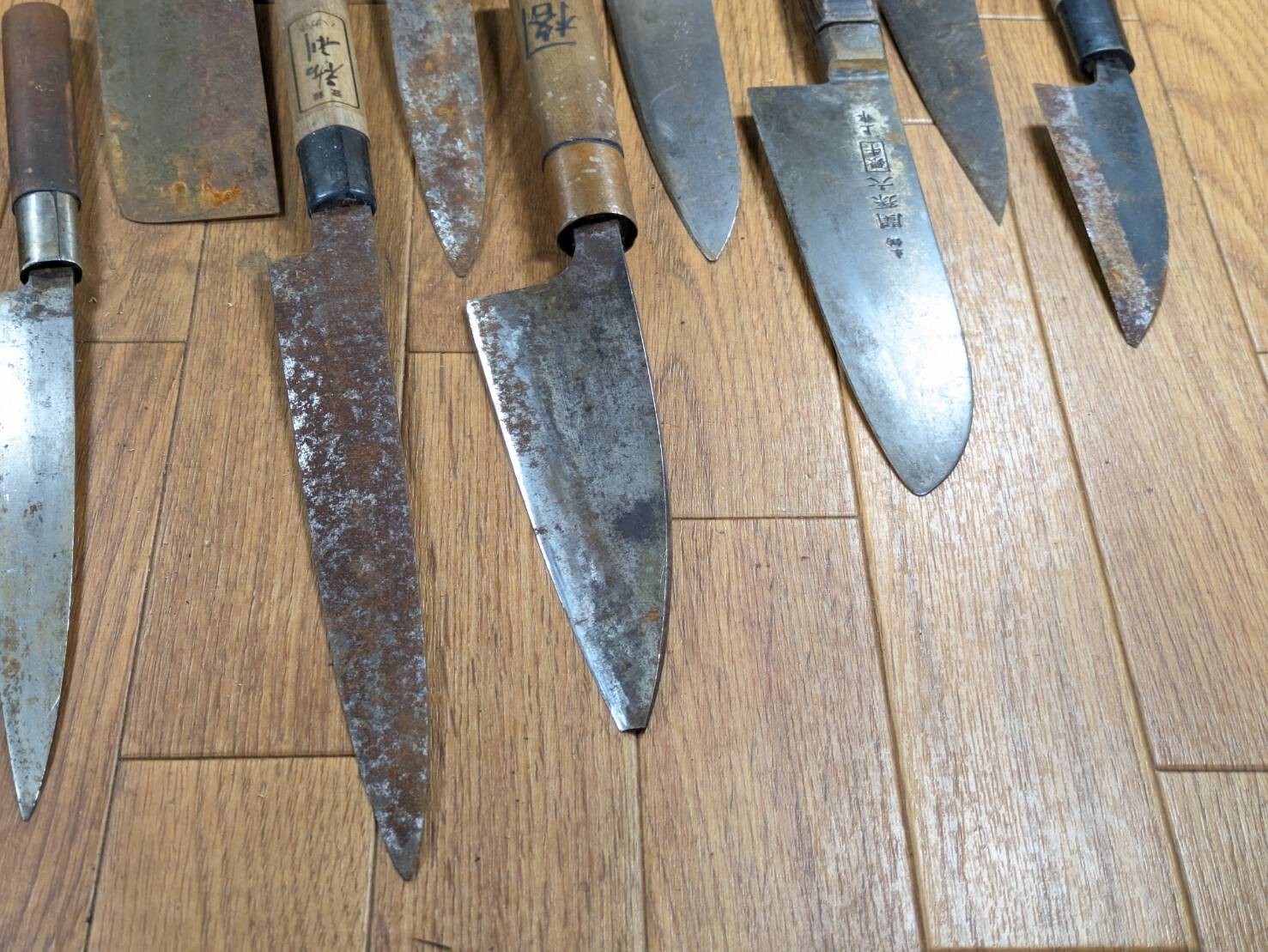 BROKEN DAMAGED Japanese Chef's Kitchen Knife Vintage Japan HOCHO JJ401