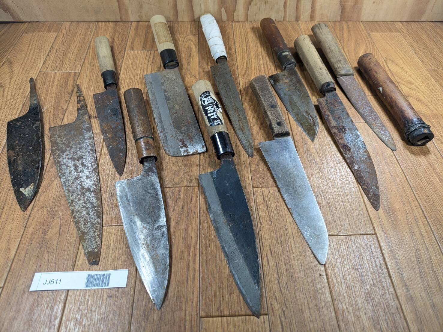 BROKEN DAMAGED Japanese Chef's Kitchen Knife Vintage Japan HOCHO JJ611