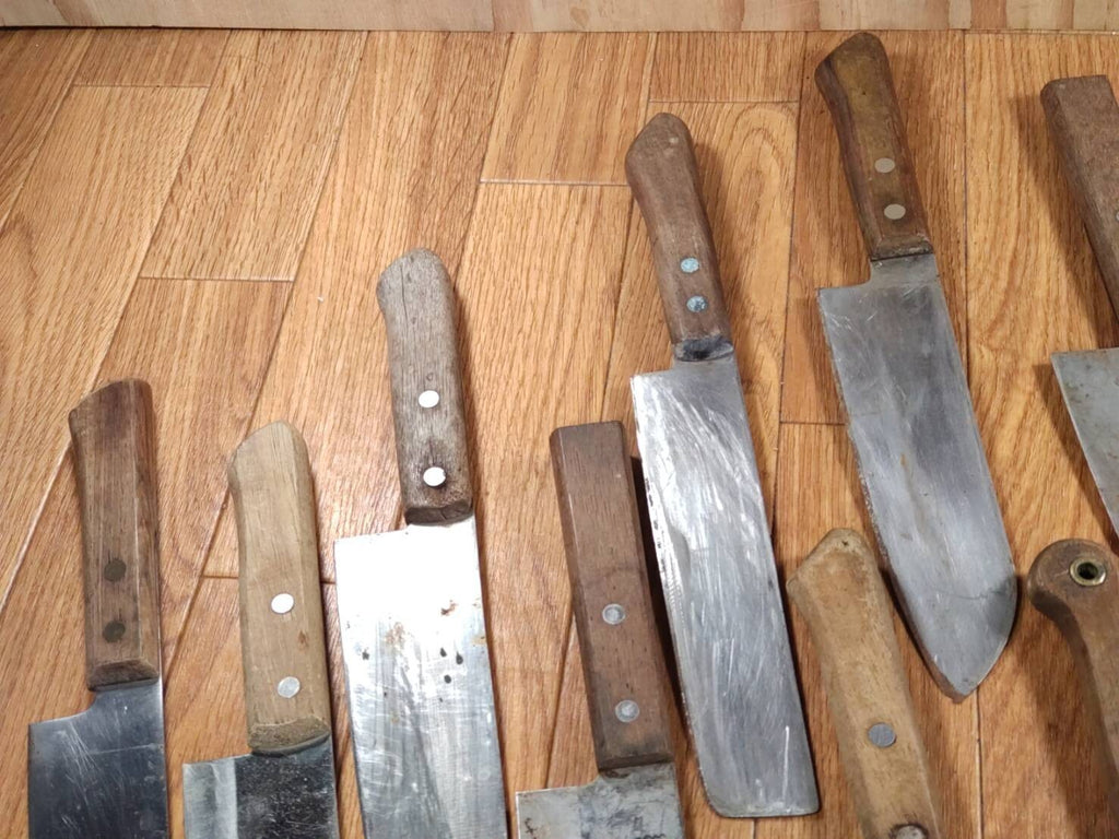 Damaged Lot of Japanese Chef's Kitchen Knives hocho set from Japan GG163