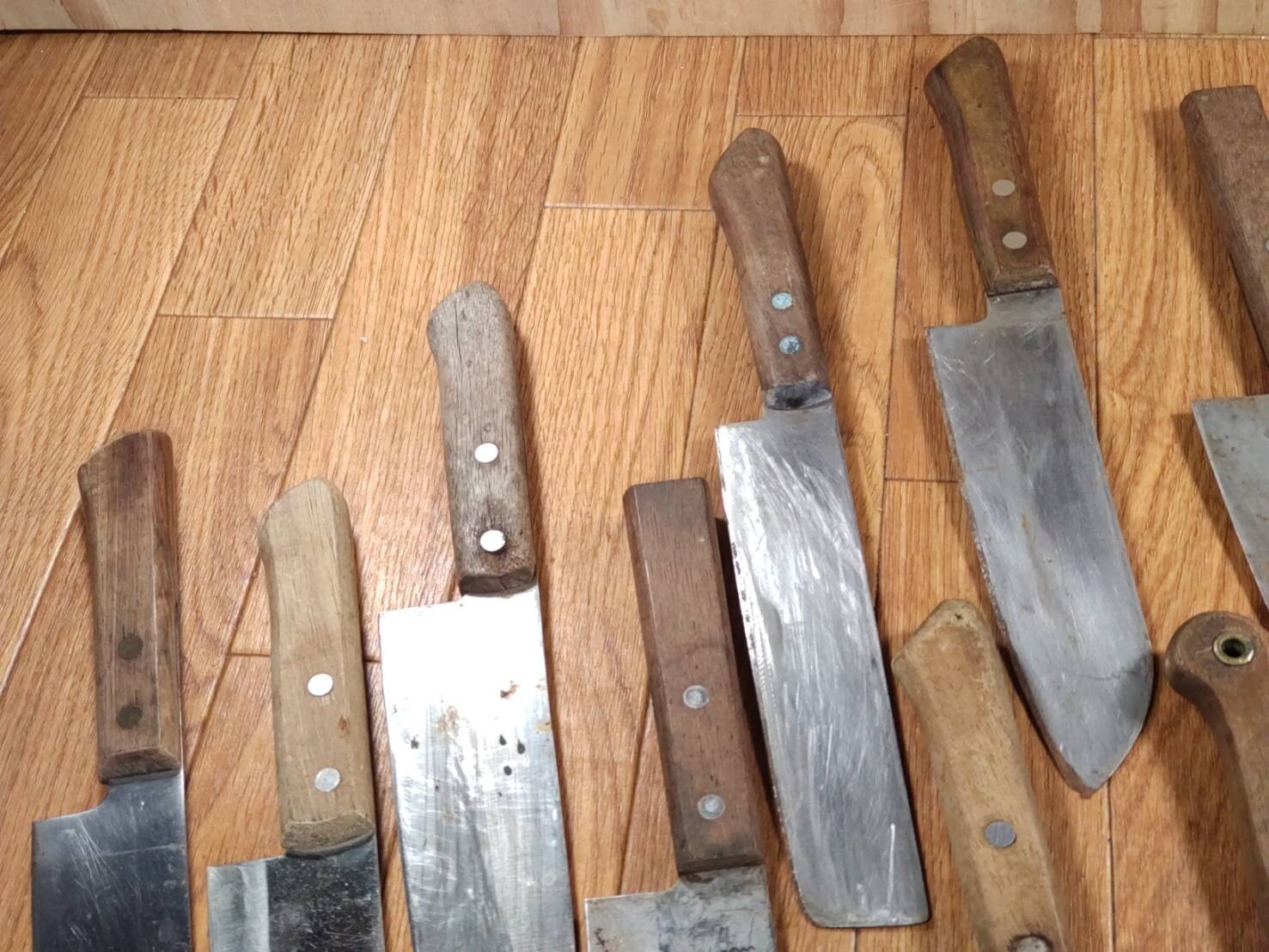 Damaged Lot of Japanese Chef's Kitchen Knives hocho set from Japan GG163