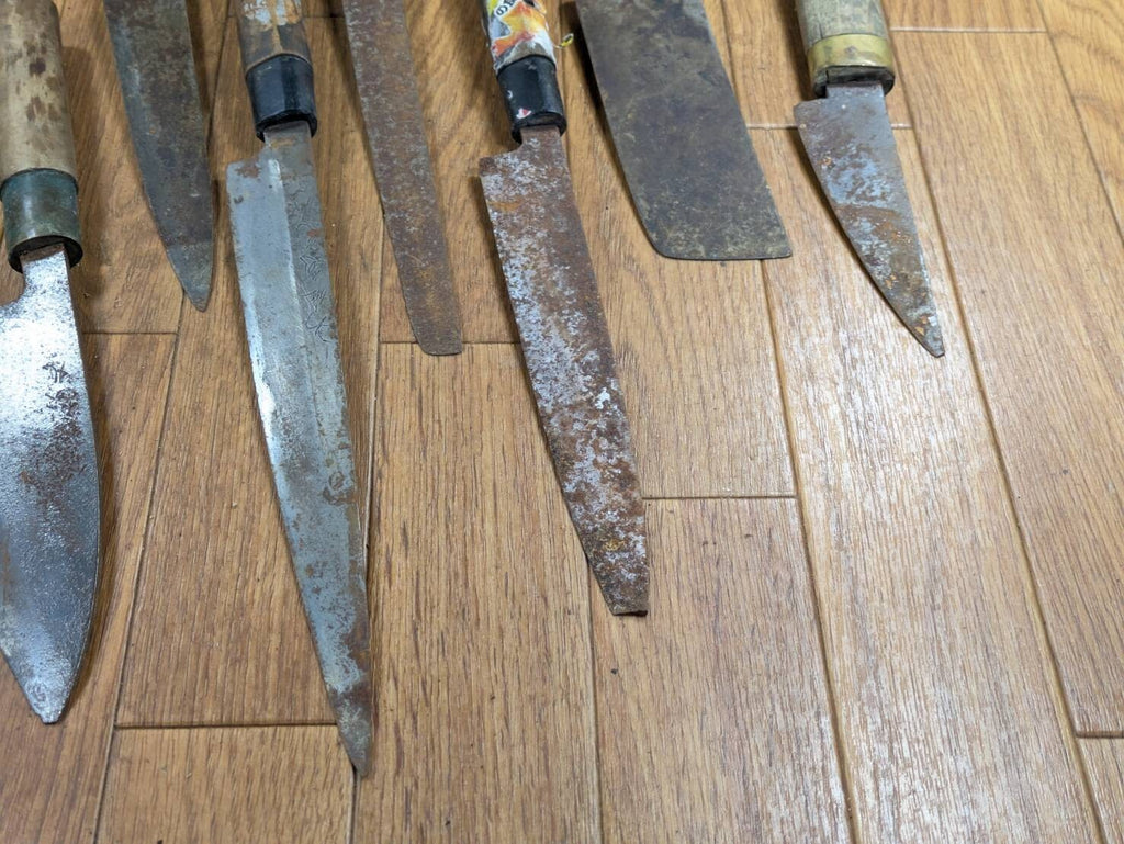 BROKEN DAMAGED Japanese Chef's Kitchen Knife Vintage Japan HOCHO JJ400