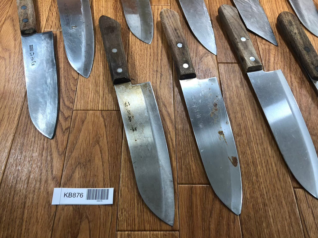 Damaged Lot of Japanese Chef's Kitchen Knives hocho set from Japan KB876