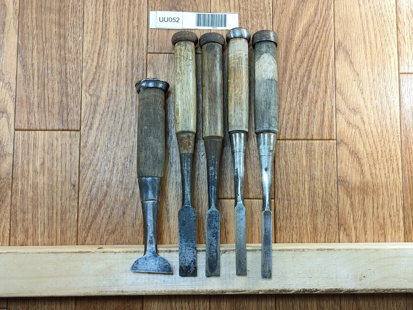 Japanese vintage chisel tataki Nomi Japan Signed Old 35.15.13.10.9mm UU052