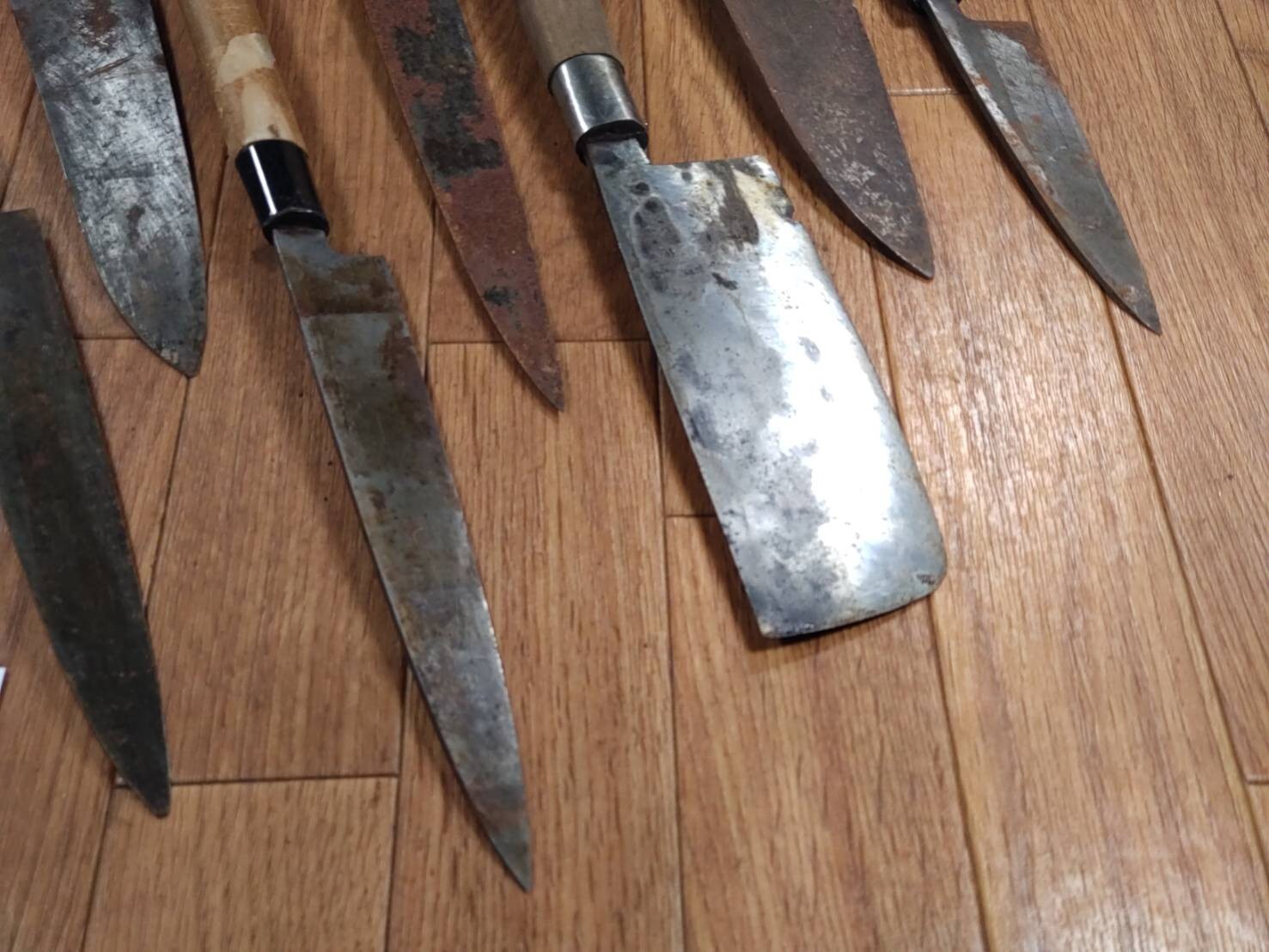 BROKEN DAMAGED Japanese Chef's Kitchen Knife Vintage Japan HOCHO FF799