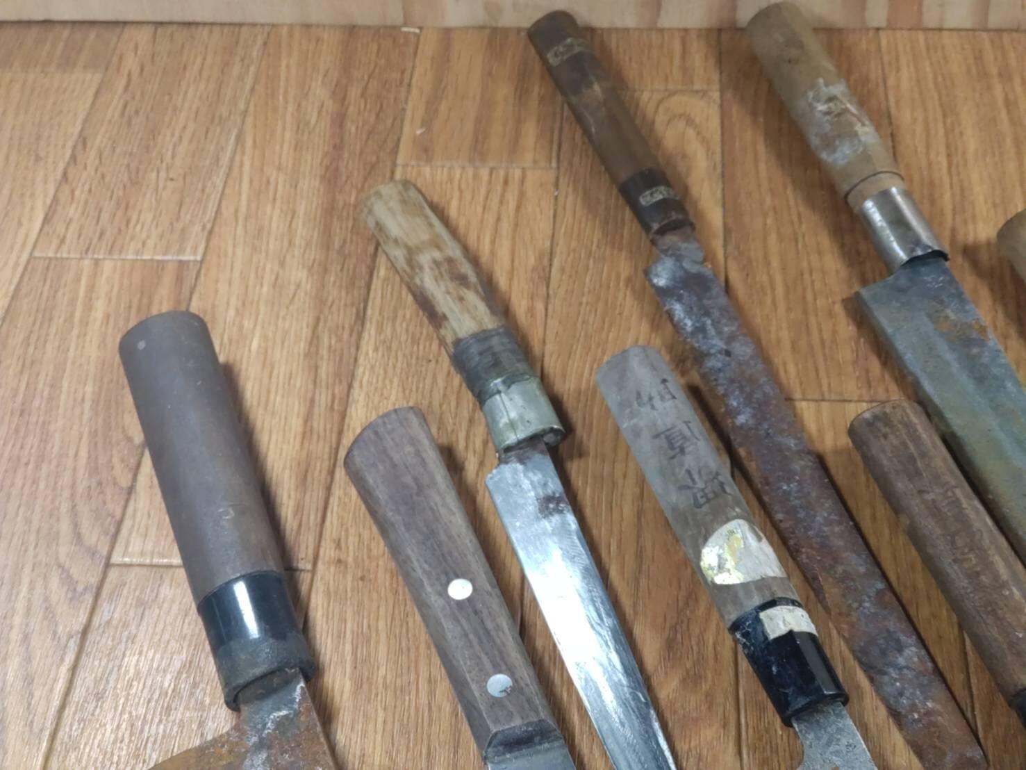 BROKEN DAMAGED Japanese Chef's Kitchen Knife Vintage Japan HOCHO GG435