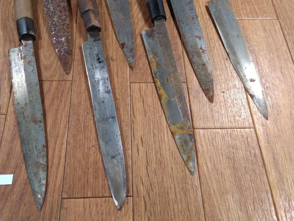 BROKEN DAMAGED Japanese Chef's Kitchen Knife Vintage Japan HOCHO HH155