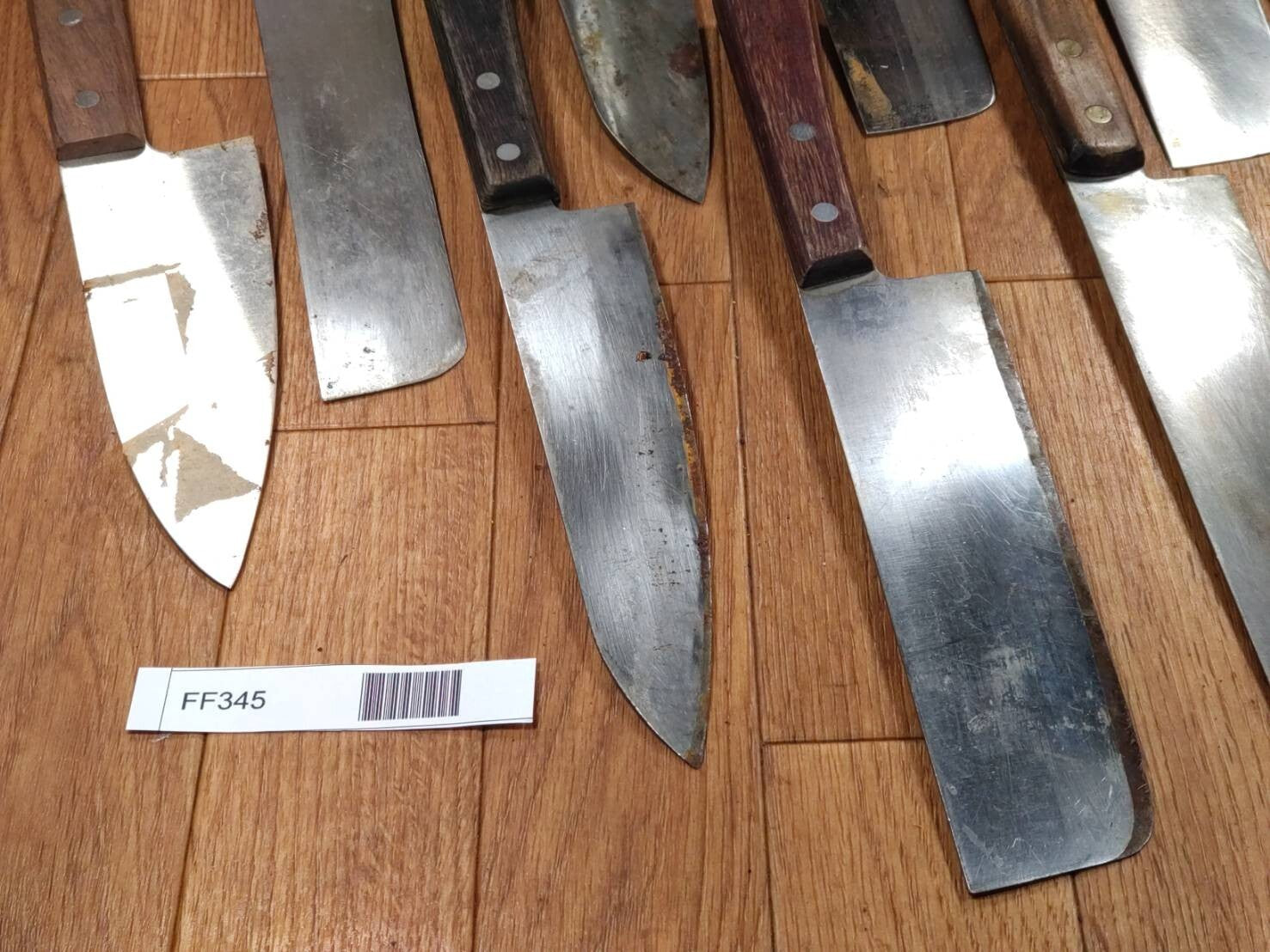 Damaged Lot of Japanese Chef's Kitchen Knives hocho set from Japan FF345
