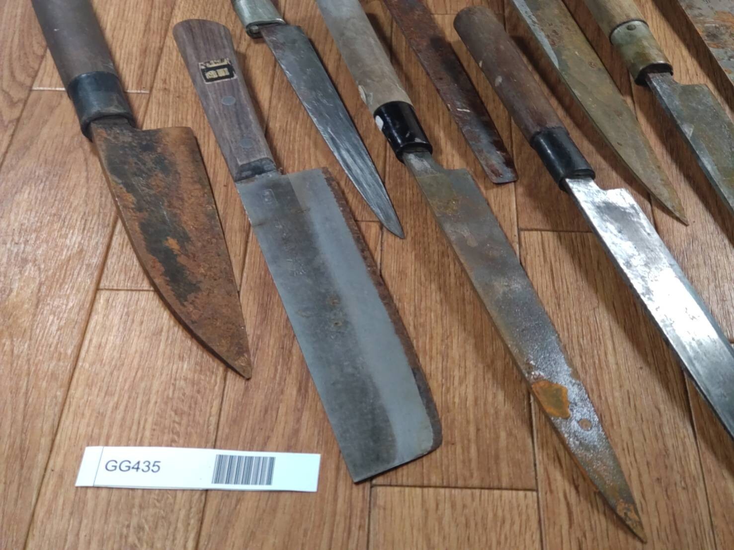 BROKEN DAMAGED Japanese Chef's Kitchen Knife Vintage Japan HOCHO GG435