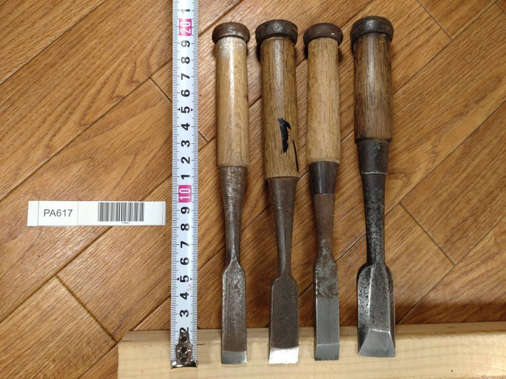 Japanese vintage chisel tataki Nomi Japan Signed Old Vintage 14.15.18.23mm PA617