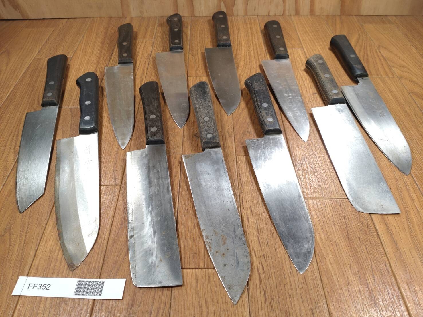 Damaged Lot of Japanese Chef's Kitchen Knives hocho set from Japan FF352
