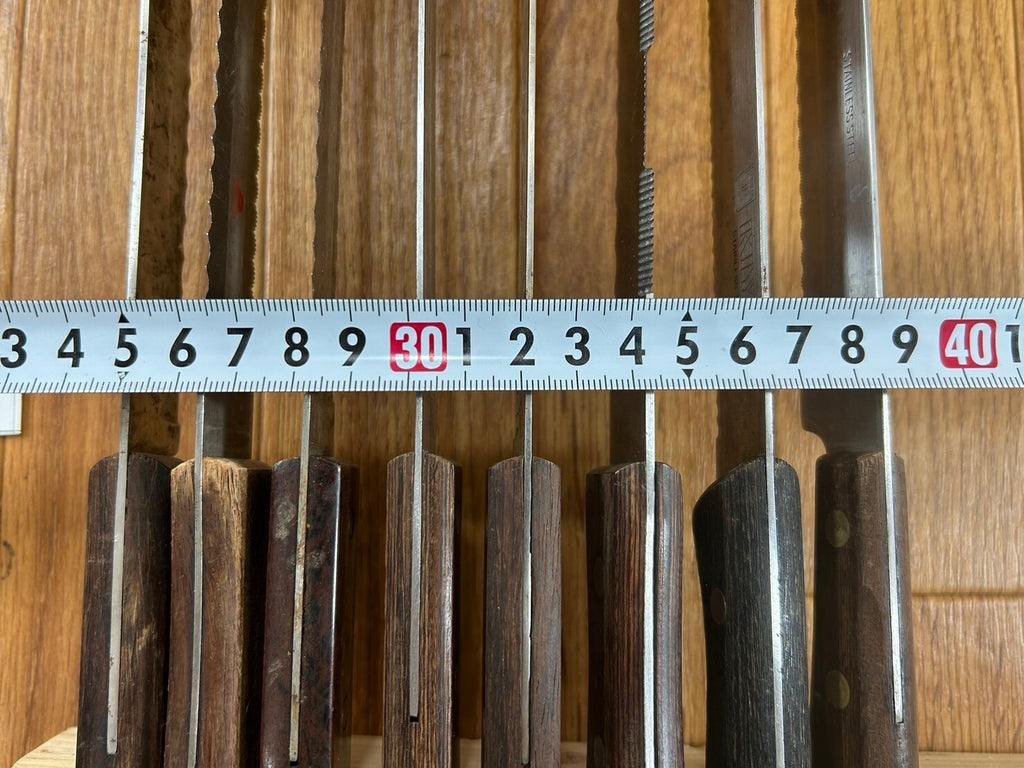 Damaged Lot of Japanese Chef's Kitchen Knives Bread set from Japan CA118