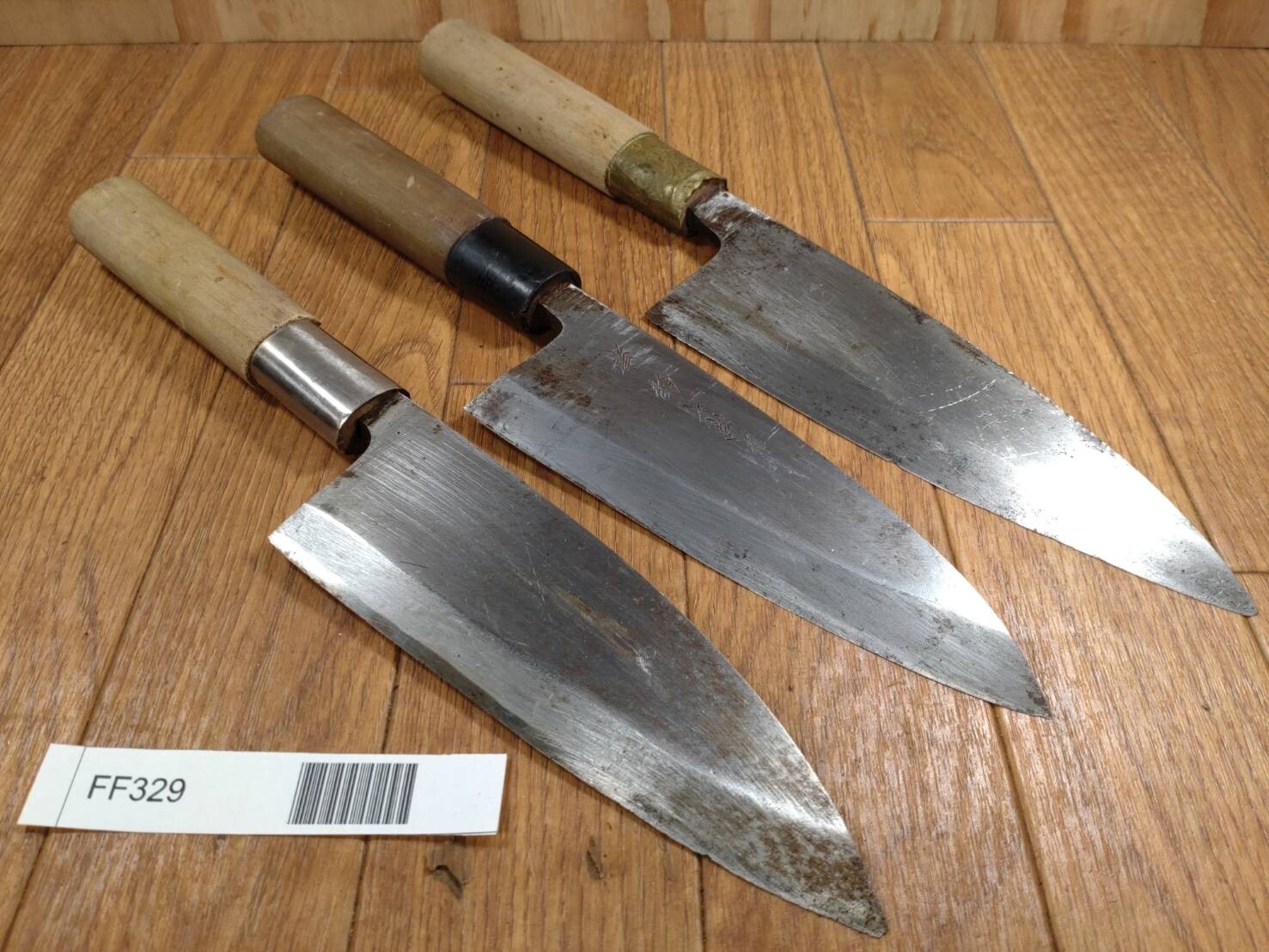 Japanese Chef's Kitchen Knife Set 3 Piece DEBA from Japan FF329