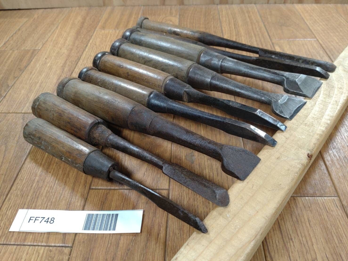 BROKEN DAMAGED Japanese vintage chisel Nomi 2.5.6.8.14.14.23.29.29mm FF748