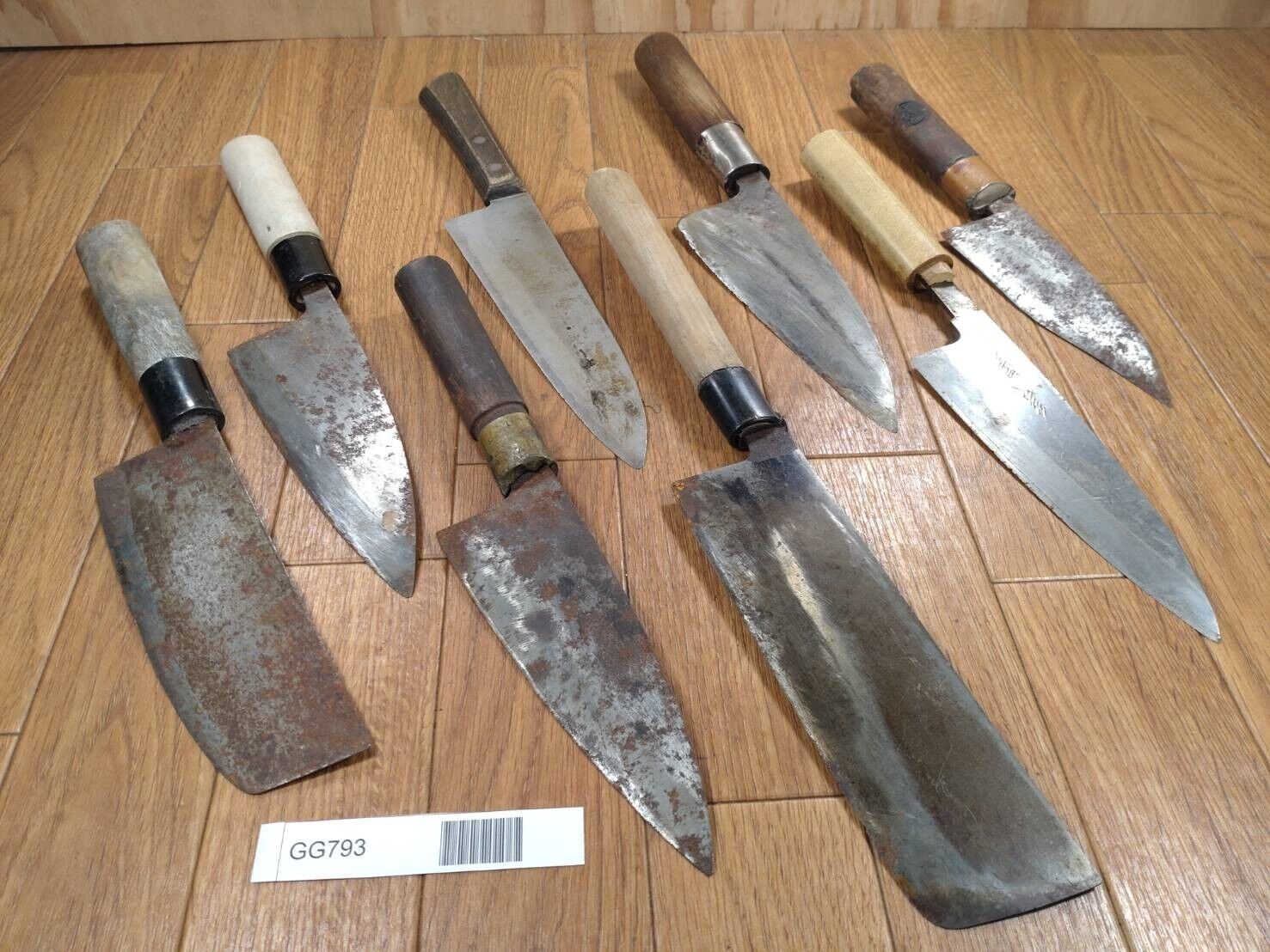 BROKEN DAMAGED Japanese Chef's Kitchen Knife Vintage Japan HOCHO GG793