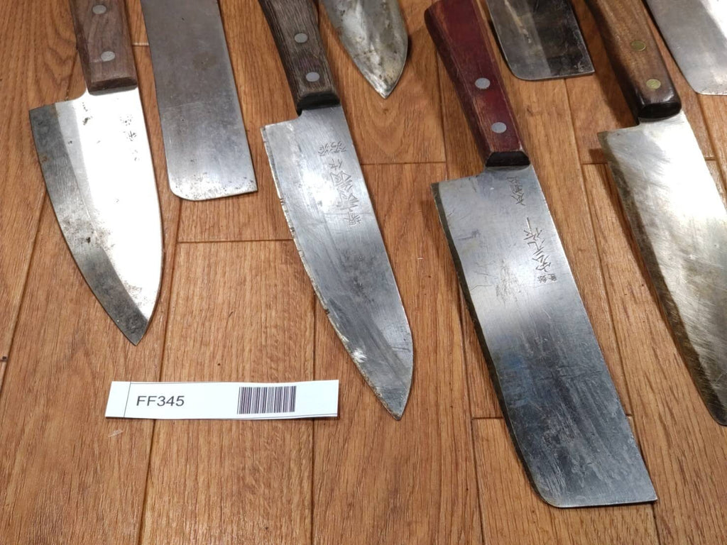 Damaged Lot of Japanese Chef's Kitchen Knives hocho set from Japan FF345
