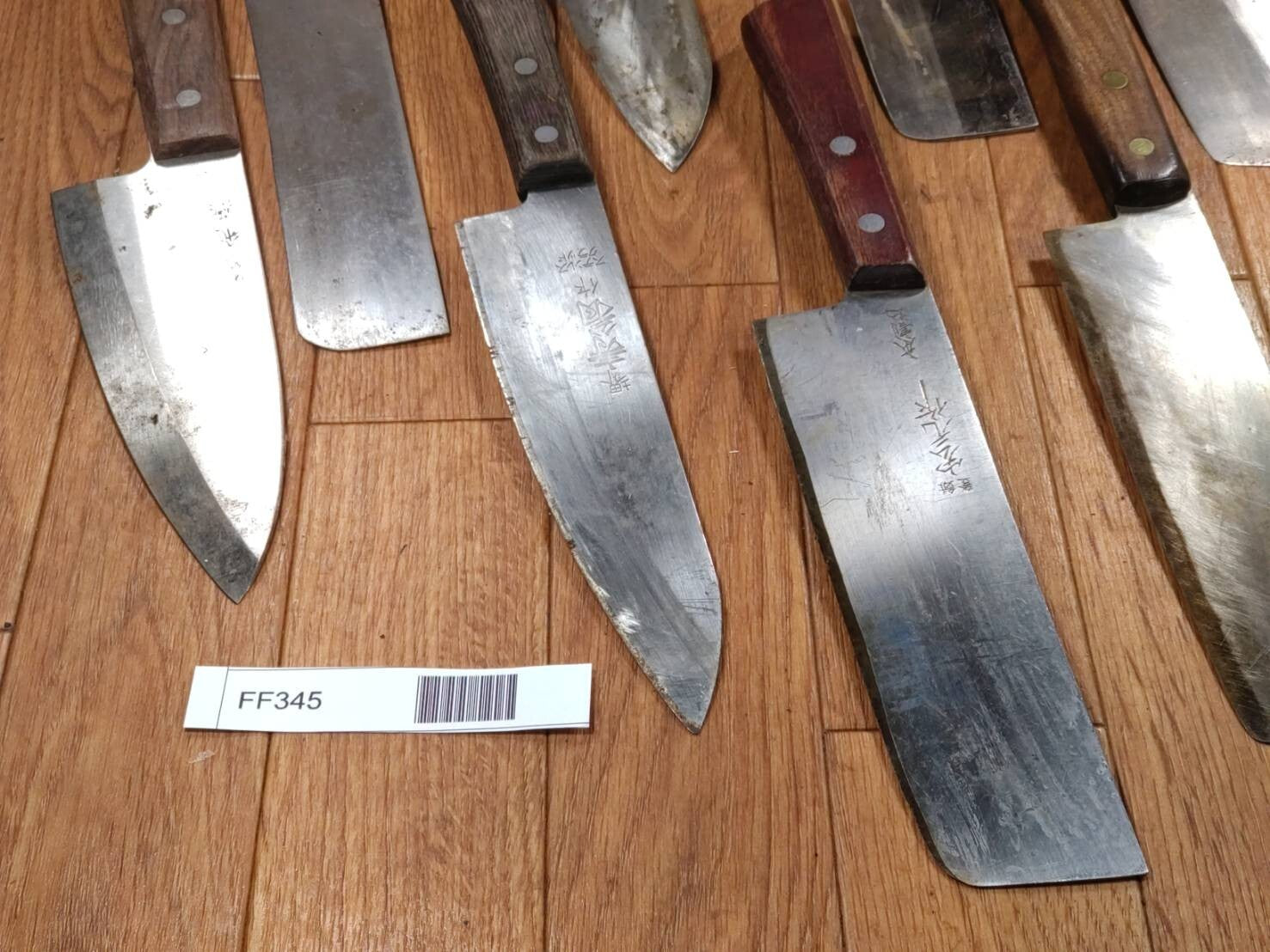Damaged Lot of Japanese Chef's Kitchen Knives hocho set from Japan FF345