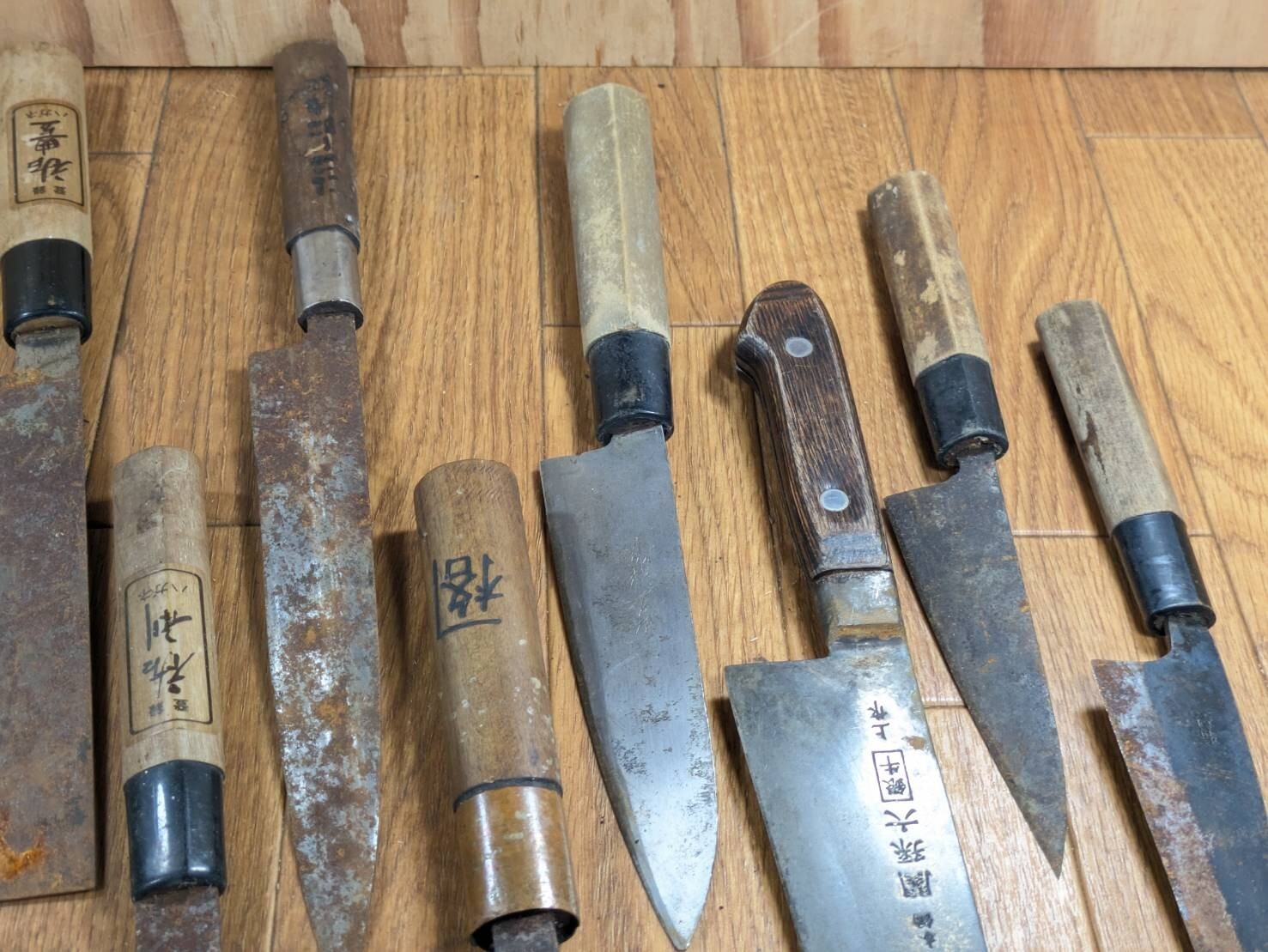 BROKEN DAMAGED Japanese Chef's Kitchen Knife Vintage Japan HOCHO JJ401