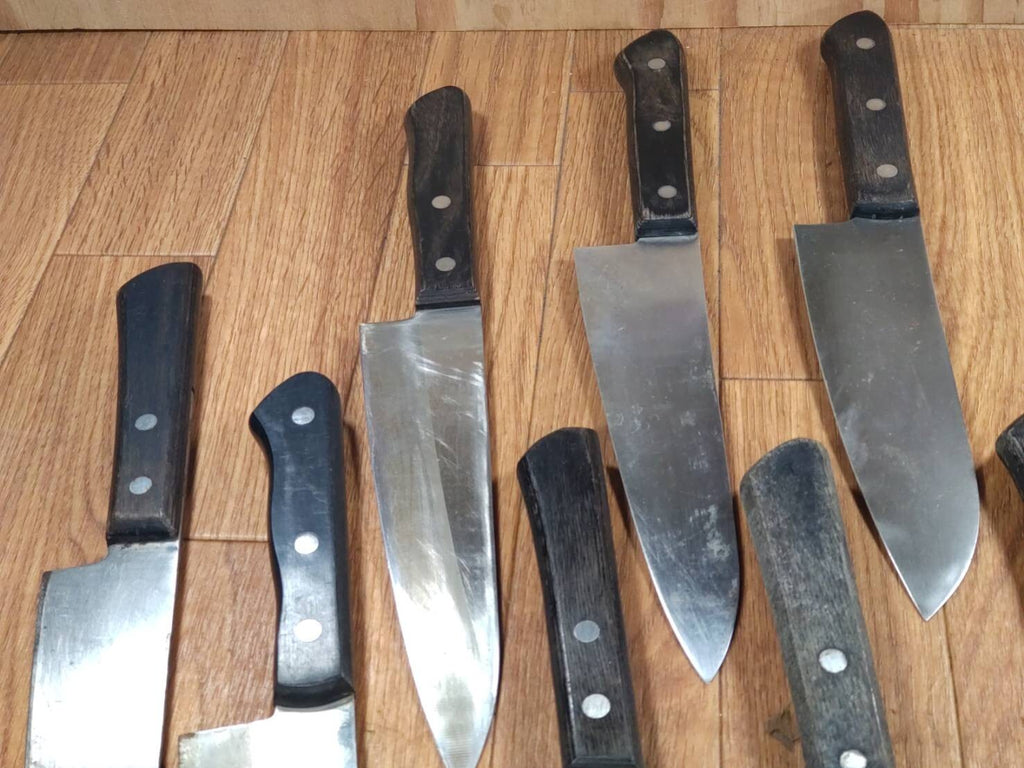 Damaged Lot of Japanese Chef's Kitchen Knives hocho set from Japan FF352