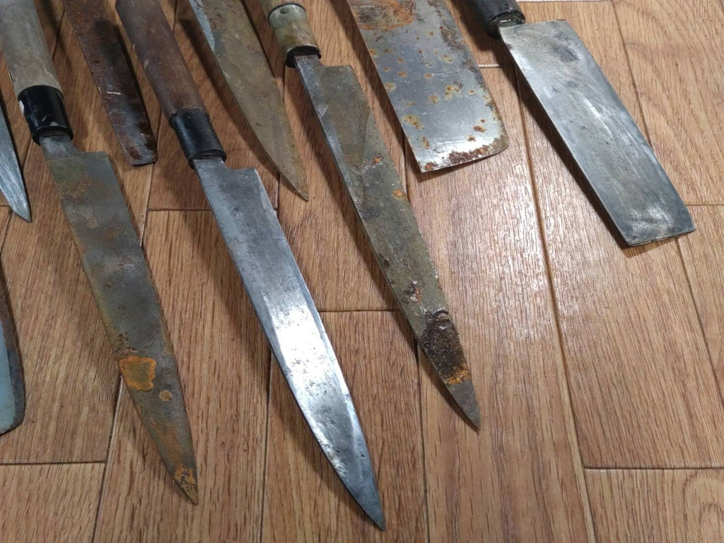 BROKEN DAMAGED Japanese Chef's Kitchen Knife Vintage Japan HOCHO GG435