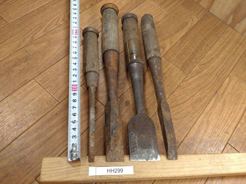 BROKEN DAMAGED Japanese vintage chisel Nomi 6.14.23.41mm HH299