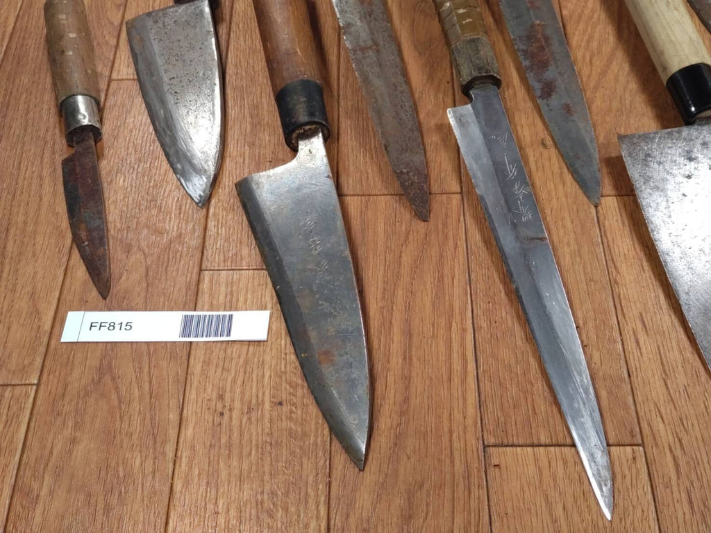 BROKEN DAMAGED Japanese Chef's Kitchen Knife Vintage Japan HOCHO FF815