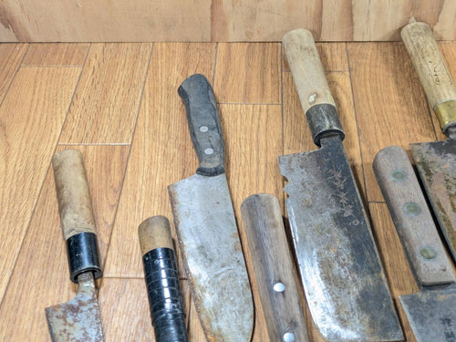 BROKEN DAMAGED Japanese Chef's Kitchen Knife Vintage Japan HOCHO JJ408