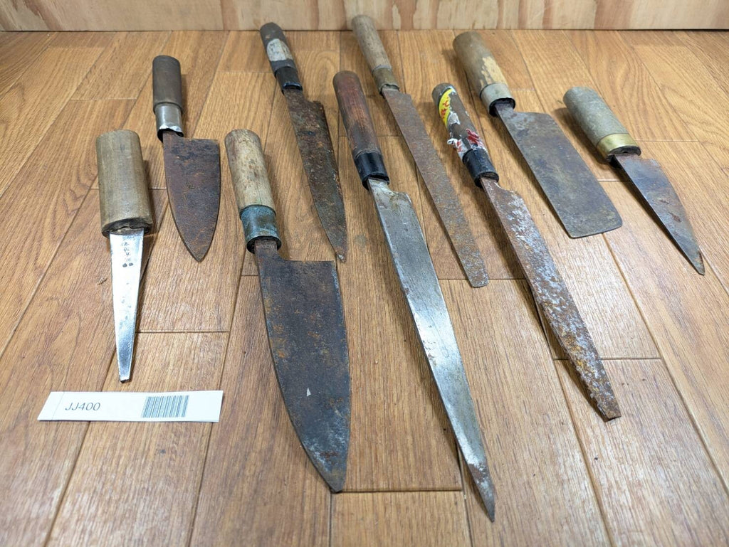 BROKEN DAMAGED Japanese Chef's Kitchen Knife Vintage Japan HOCHO JJ400