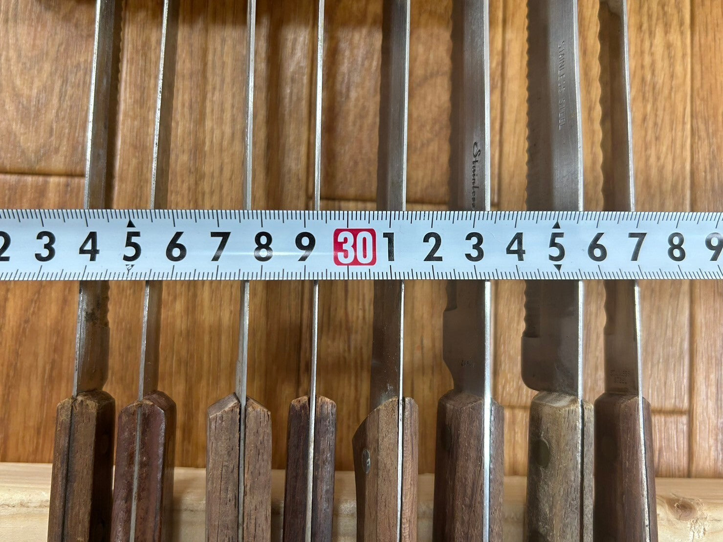 Damaged Lot of Japanese Chef's Kitchen Knives Bread set from Japan CA118