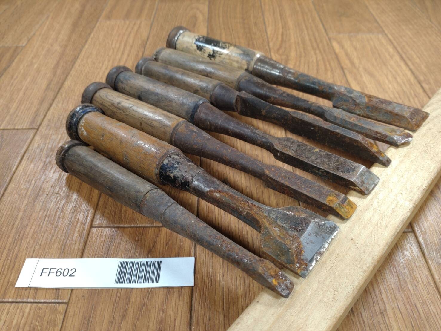 BROKEN DAMAGED Japanese vintage chisel Nomi 6.8.11.15.15.23.33mm FF602