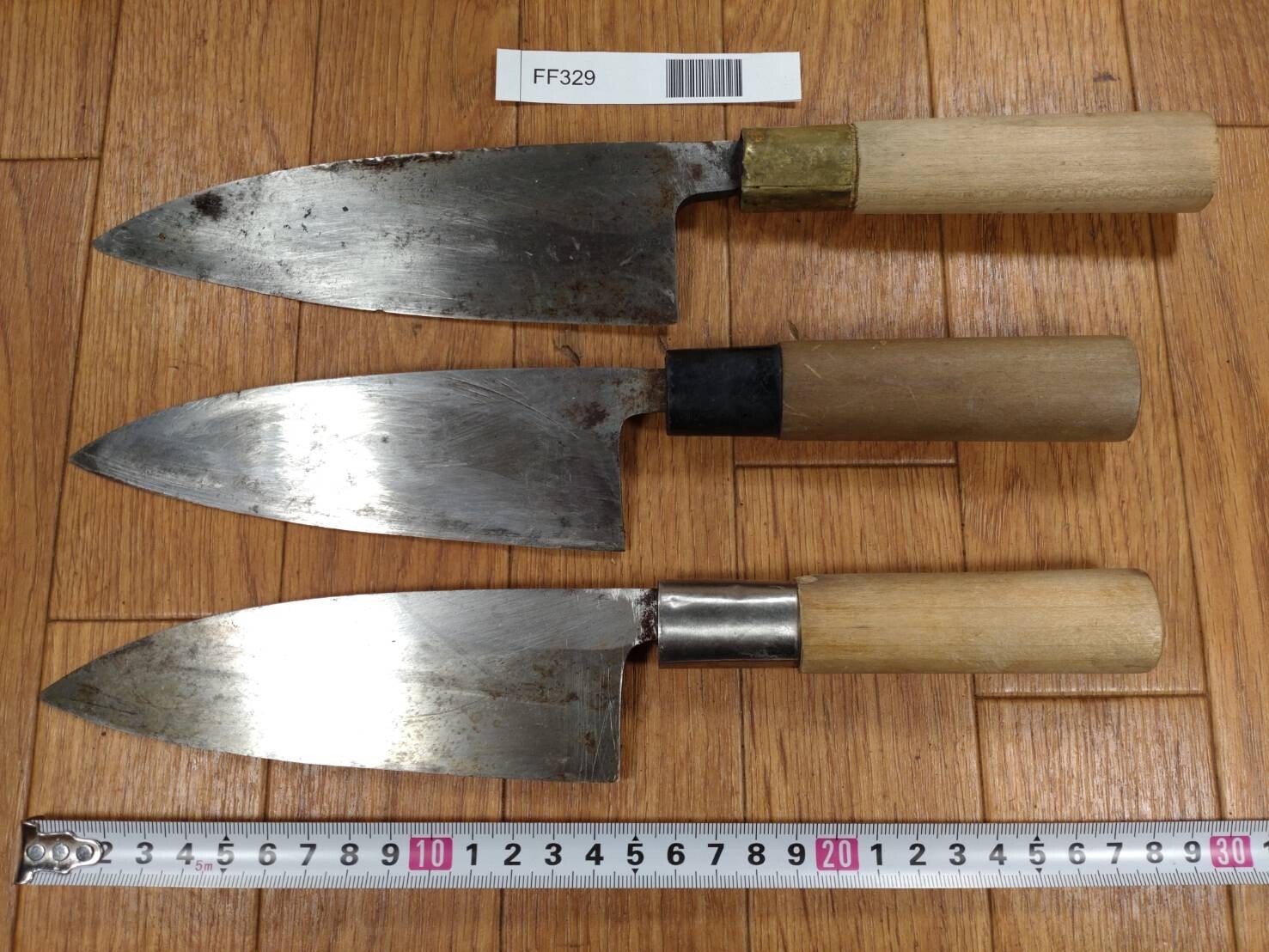 Japanese Chef's Kitchen Knife Set 3 Piece DEBA from Japan FF329