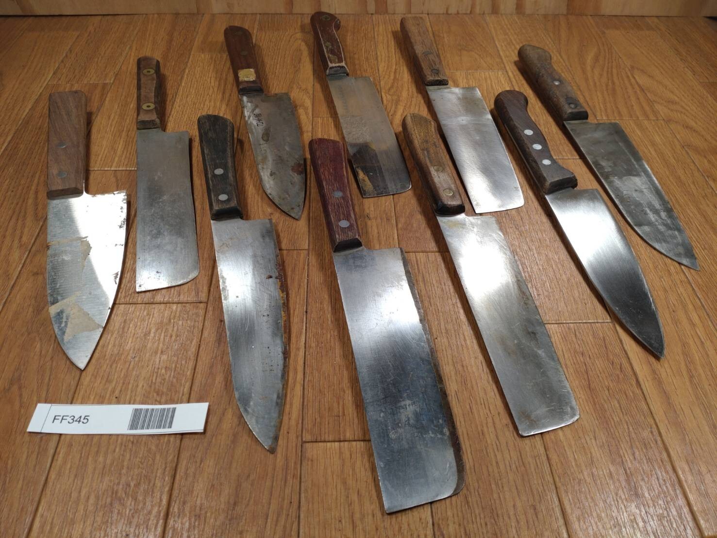 Damaged Lot of Japanese Chef's Kitchen Knives hocho set from Japan FF345
