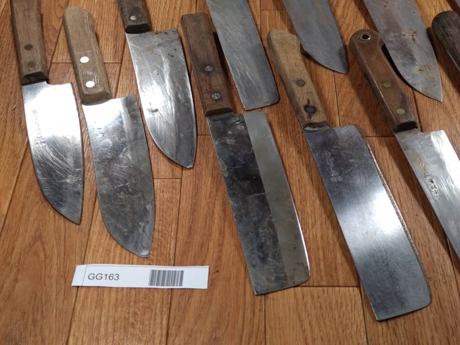 Damaged Lot of Japanese Chef's Kitchen Knives hocho set from Japan GG163