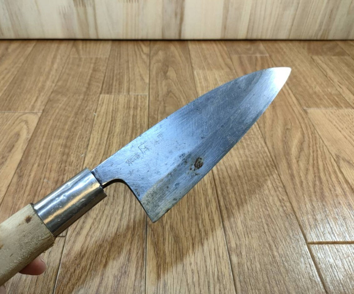 Japanese Chef's Kitchen Knife DEBA Vintage hocho OLD from Japan 152/285mm UU467