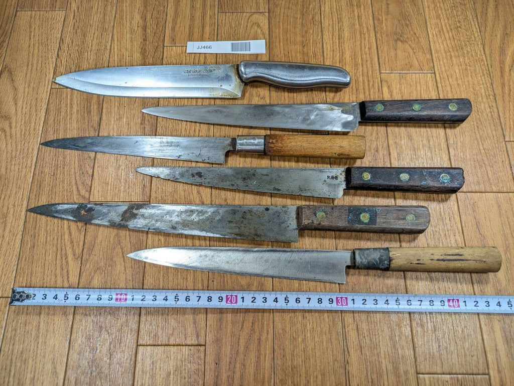 Damaged Lot of Japanese Chef's Kitchen Knives Broken from Japan JJ466
