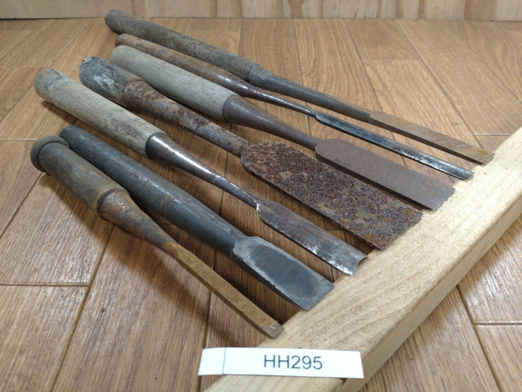BROKEN DAMAGED Japanese vintage chisel Nomi 6.9.14.16.18.24.36mm HH295