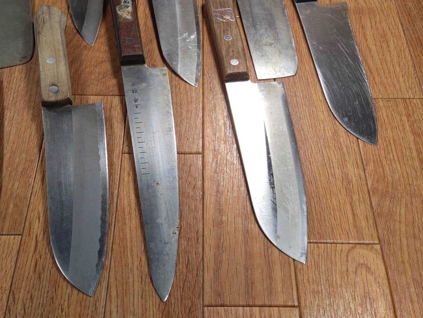 Damaged Lot of Japanese Chef's Kitchen Knives hocho set from Japan GG042