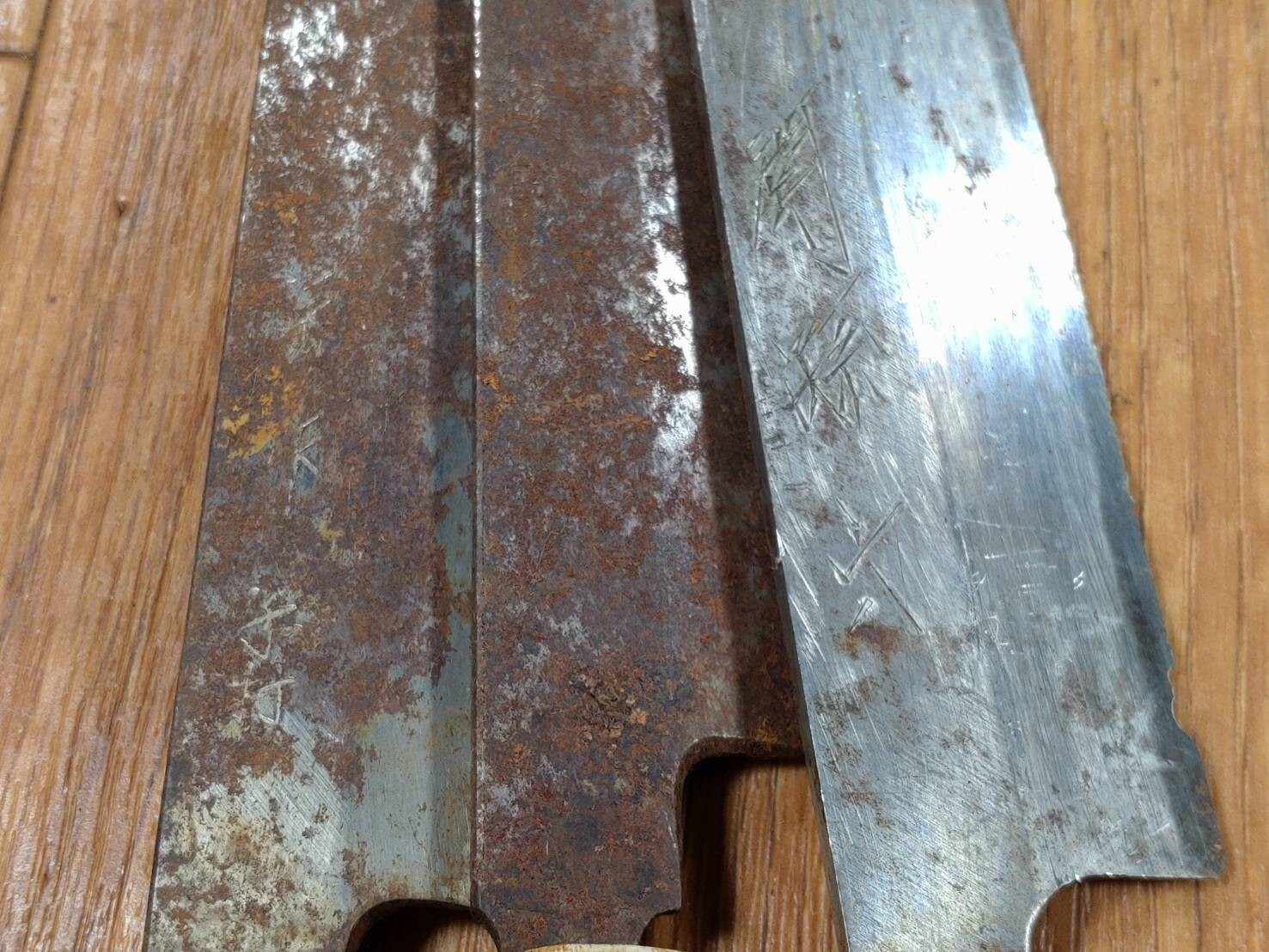 BROKEN DAMAGED Japanese Chef's Kitchen Knife Vintage Japan HOCHO BB213