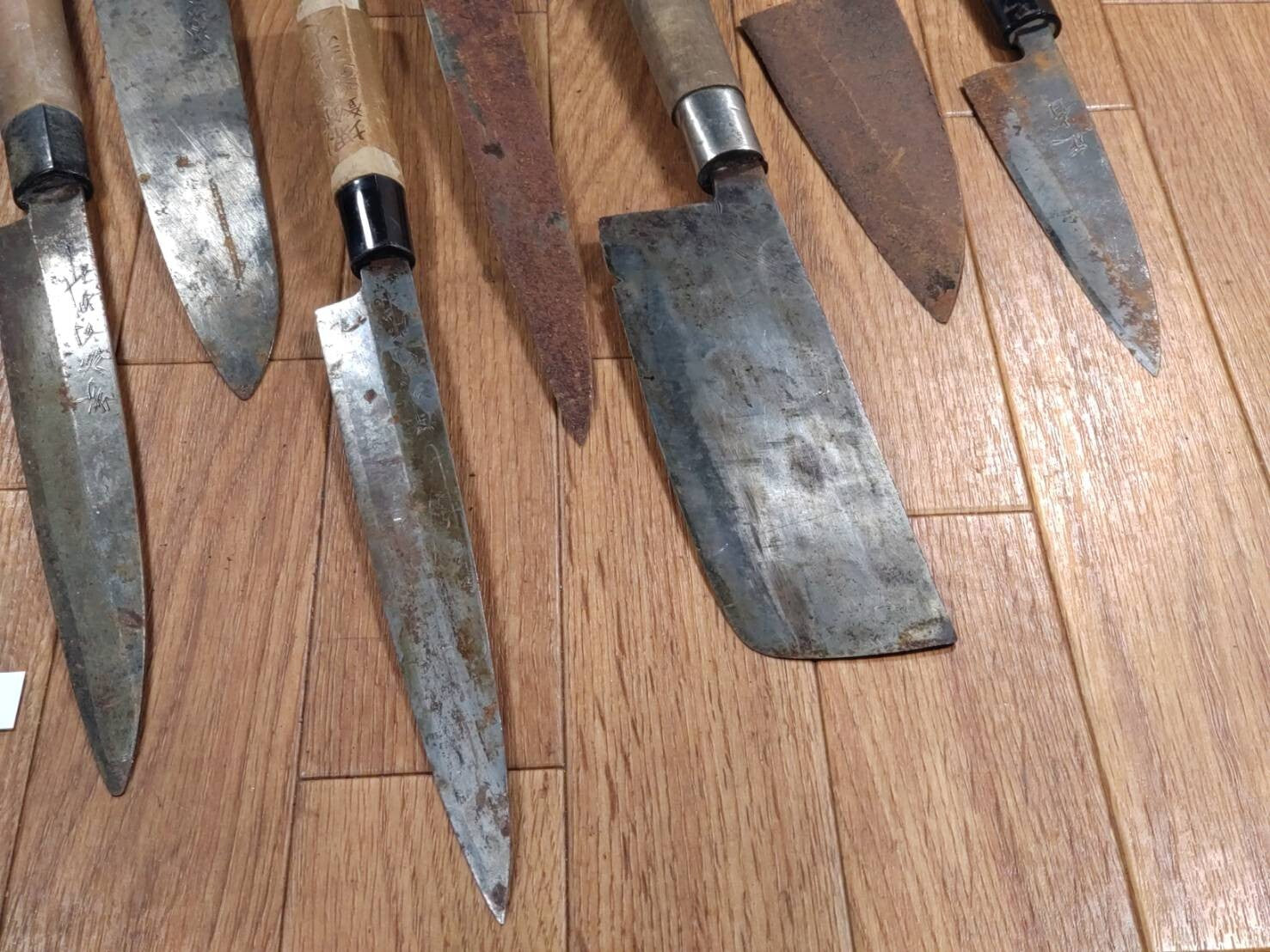 BROKEN DAMAGED Japanese Chef's Kitchen Knife Vintage Japan HOCHO FF799