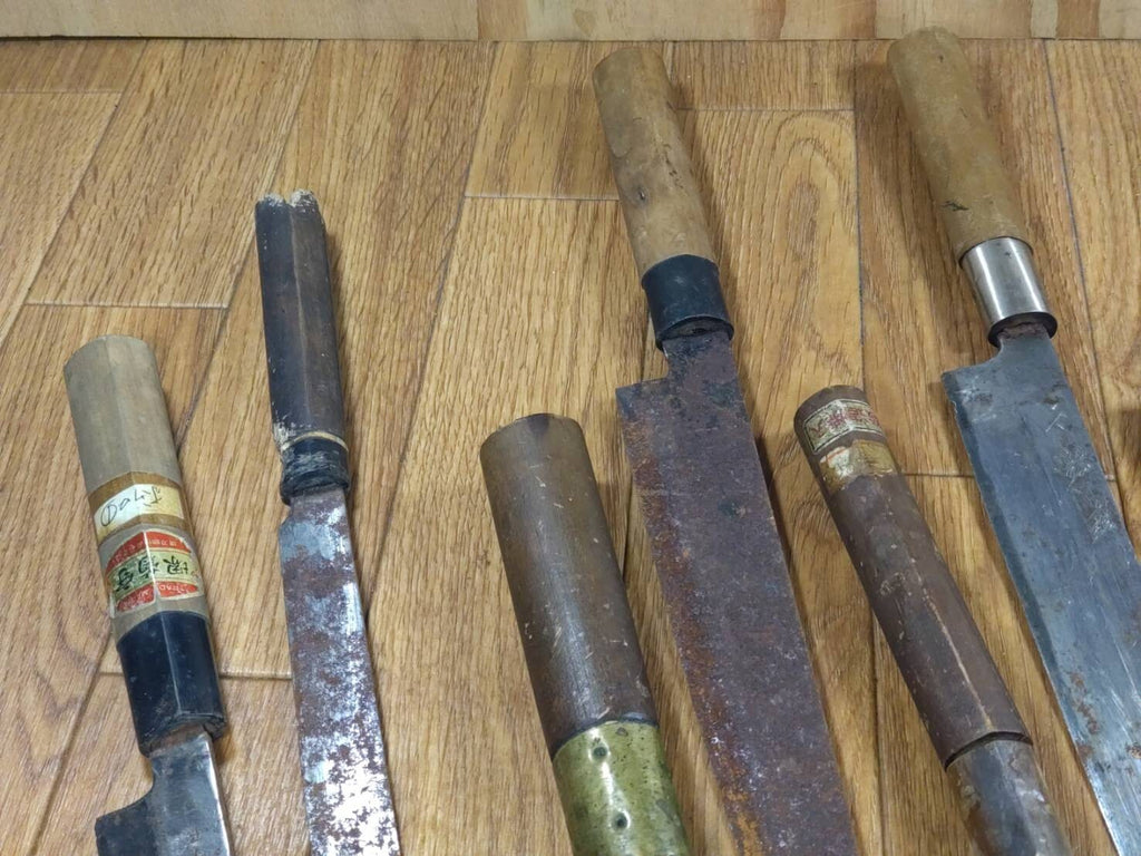 BROKEN DAMAGED Japanese Chef's Kitchen Knife Vintage Japan HOCHO BB213