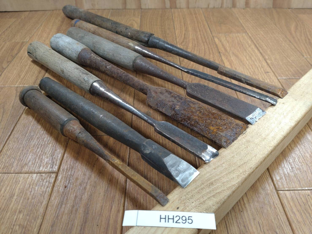 BROKEN DAMAGED Japanese vintage chisel Nomi 6.9.14.16.18.24.36mm HH295